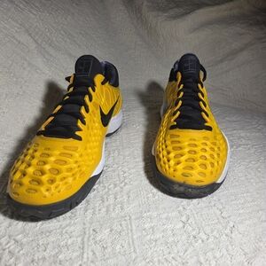 Nike Air Zoom Cage 3 University Gold Black Tennis Shoes Men's Size 10 918193-700